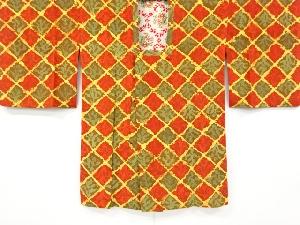 斜め格子に抽象模様道行コート